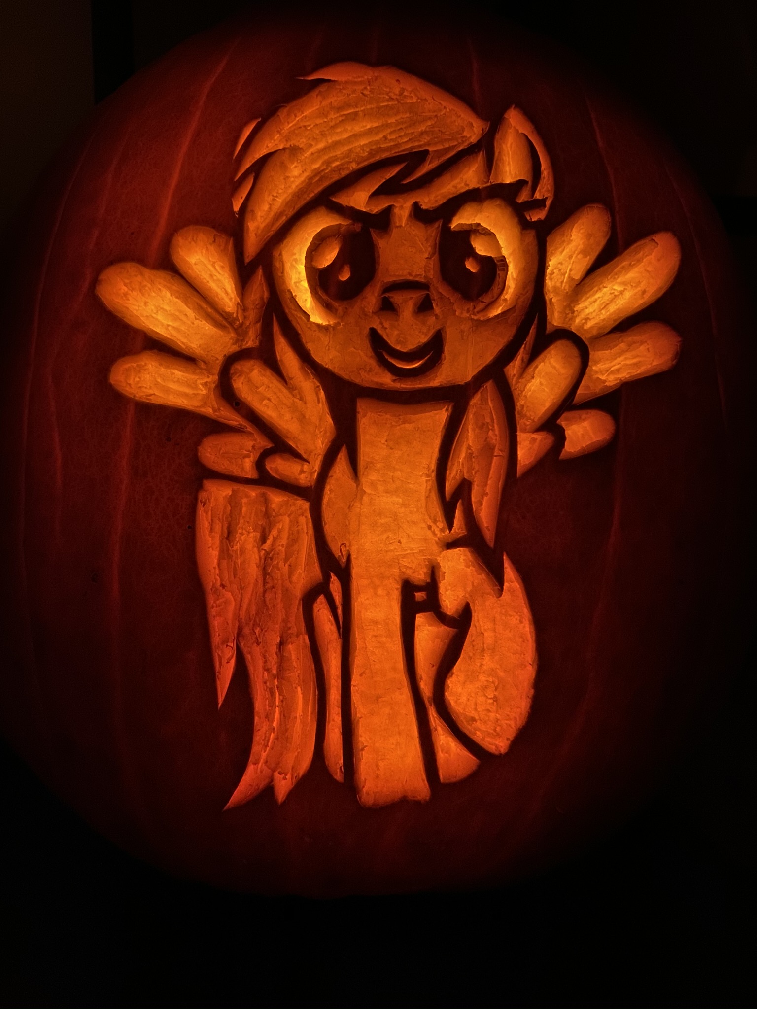 my little pony rainbow dash pumpkin stencil